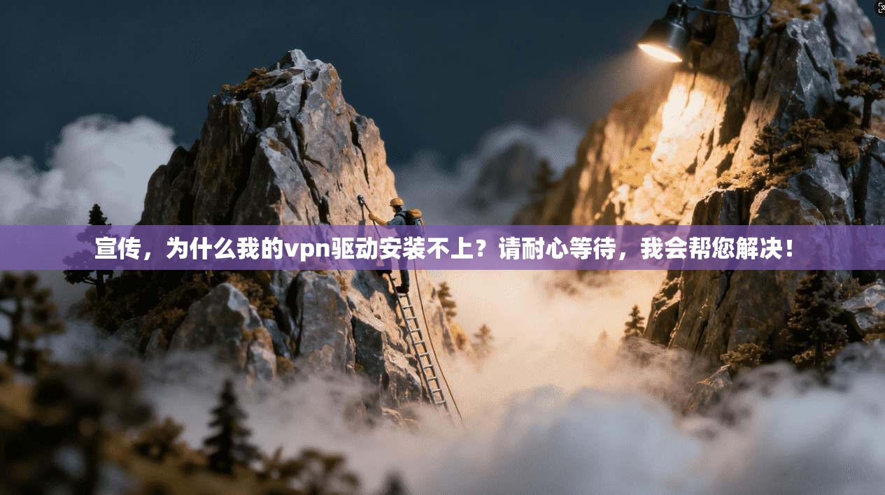 宣传，为什么我的vpn驱动安装不上？请耐心等待，我会帮您解决！