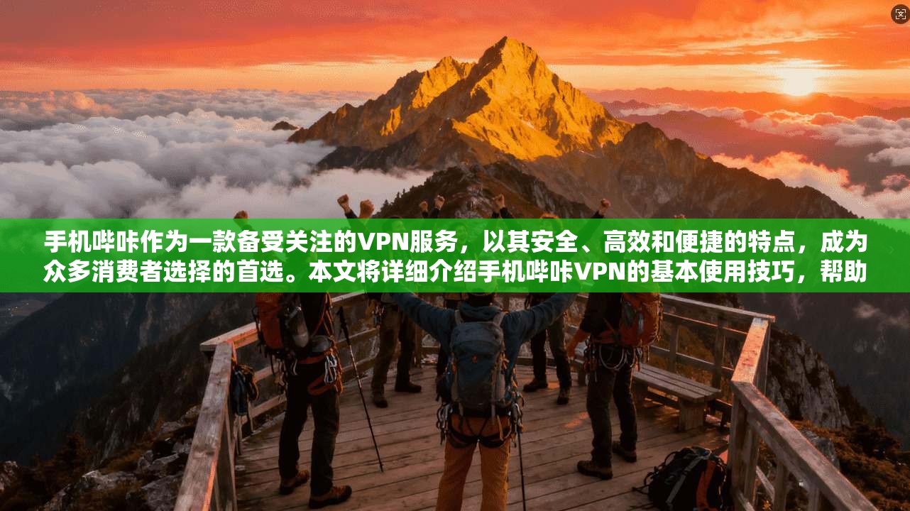手机哔咔作为一款备受关注的VPN服务，以其安全、高效和便捷的特点，成为众多消费者选择的首选。本文将详细介绍手机哔咔VPN的基本使用技巧，帮助您更好地利用其功能，享受安全可靠的网络体验